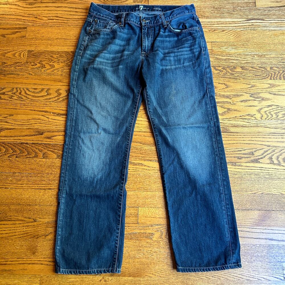 7 For All Mankind Men's Austyn Relaxed Straight Jeans Size 36x30